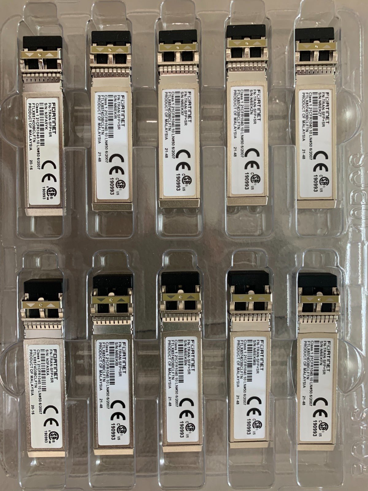 1pcs Fortinet FN-TRAN-SFP+SR 10GE SFP-10G-SR short range 850nm 300m/400m Module - Image 7